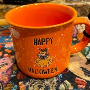 NWT Winifred & Lily Happy Halloween Dog in Pumpkin Costume Mug